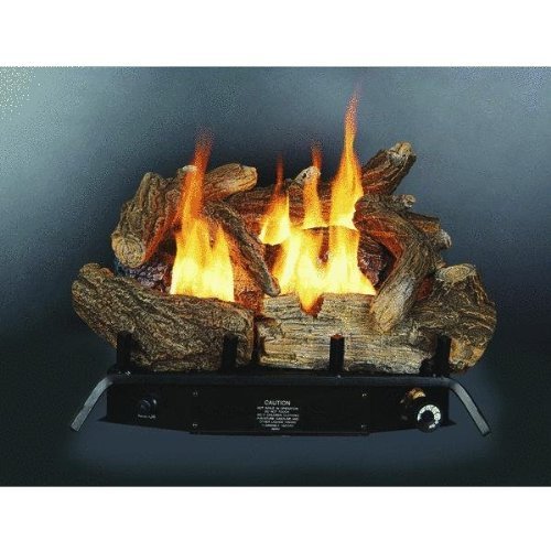 Kozy World, GLD1850 Fireplace Log Set, Vent-Free, Dual Fuel, 18 inch