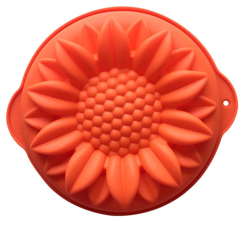 1 X 9" Sunflower Bread Pie Flan Tart Birthday Party Cake Silicone Mold Pan Bakeware N12