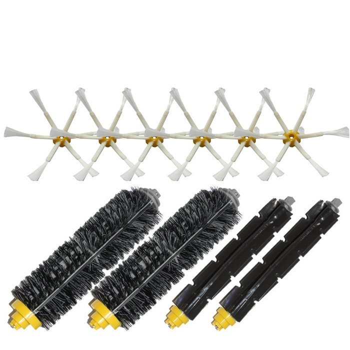 Hongfa Irobot Roomba Brush Kit 6-armed Side Brush, Flexible Beater Brush and Bristle Brush for Irobot Roomba 700... N5