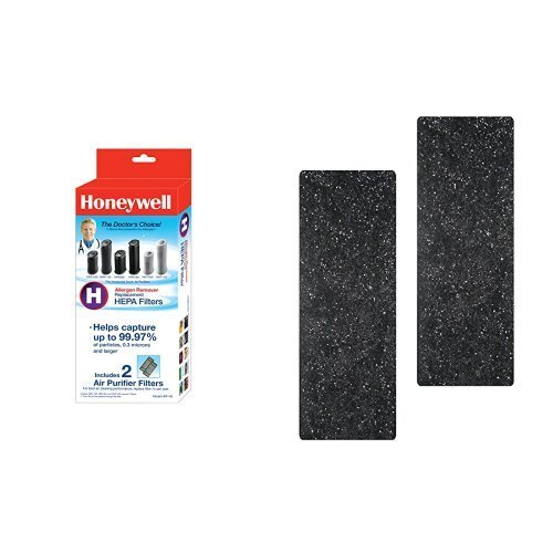 Honeywell True HEPA Air Purifier Replacement Filter 2 Pack, HRF-H2 / Filter (H) & Honeywell Odor-Reducing Air...