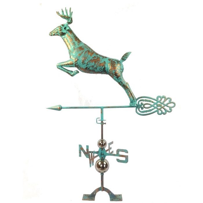 The Urban Port C215-123112 Antique Majestic Copper Deer Weathervane by Urban Port