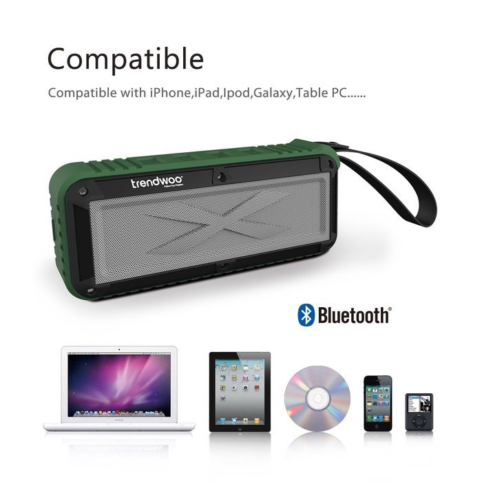 Trendwoo Portable Outdoor and Shower Bluetooth Speaker, Durable Wireless Waterproof Speakers Hands-Free with Built-In... N18