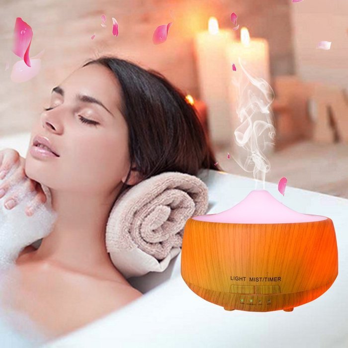 Aromatherapy Essential Oil Diffuser,Anskp 250ml Wood Grain Ultrasonic Cool Mist Whisper-Quiet Humidifier with... N2
