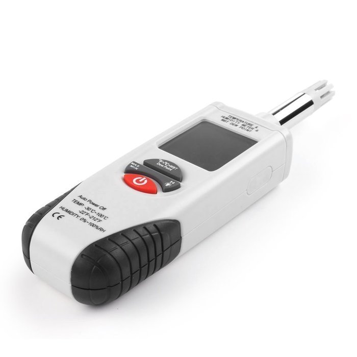 upHere Weather Fast Response Air Thermo-Hygrometer with Wet Bulb Psychrometer, Dew Point Meter