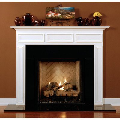 Danbury Fireplace Mantel Surround Shelf Length: 66.5", Finish: White
