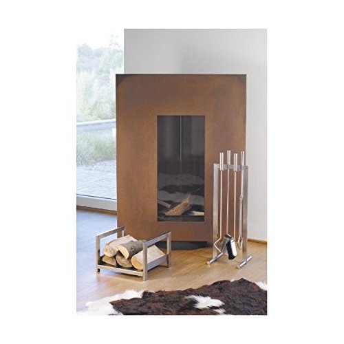 Calore 4 Piece Stainless Steel Fireplace Tool Set