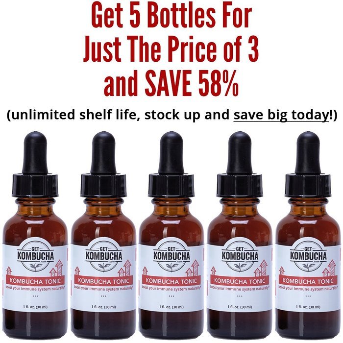 Kidney Liver Lung Tonic with Organic Kombucha Tea Extract by Getkombucha - (1-2 Month Supply).
