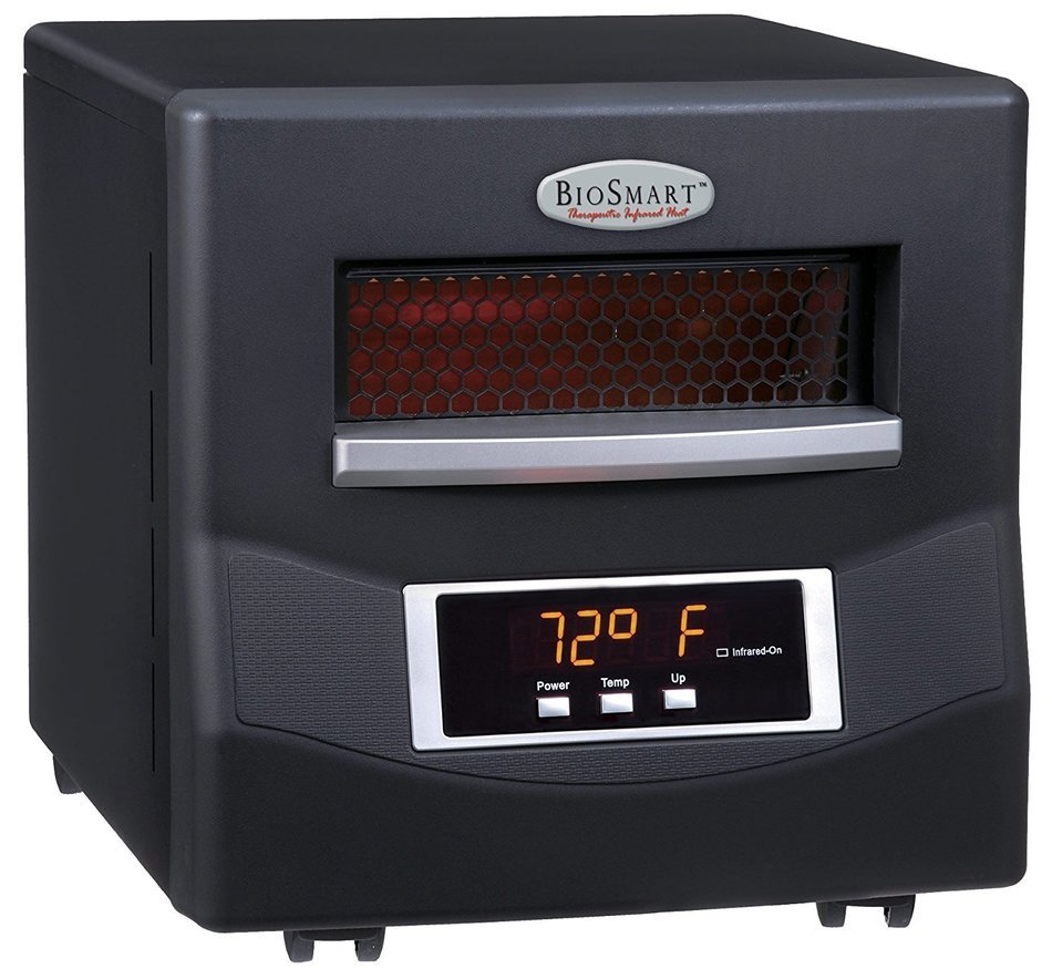 BioSmart 1500/PB Watt quartz infrared heater with patented infrared technology and a 3 yr. warranty
