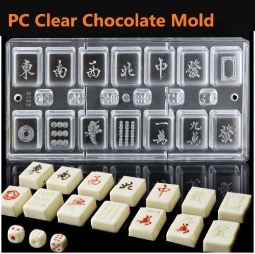 Lariy Chocolate Maker Food-Grade PC /Silicone Chocolate Mold Chinese Mahjong N3