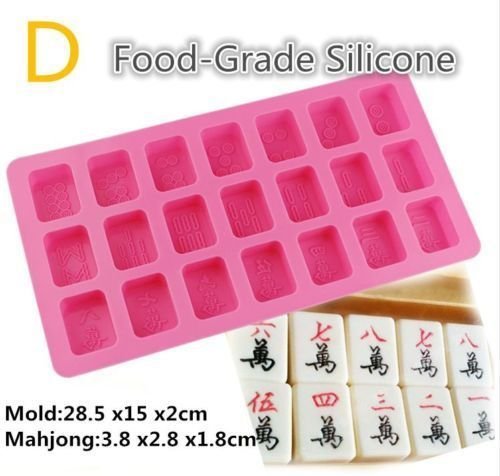 Lariy Chocolate Maker Food-Grade PC /Silicone Chocolate Mold Chinese Mahjong N6