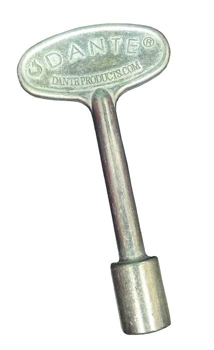 Dante Products Unfinished Universal Gas Valve Key, 8-inch, Ready to Paint