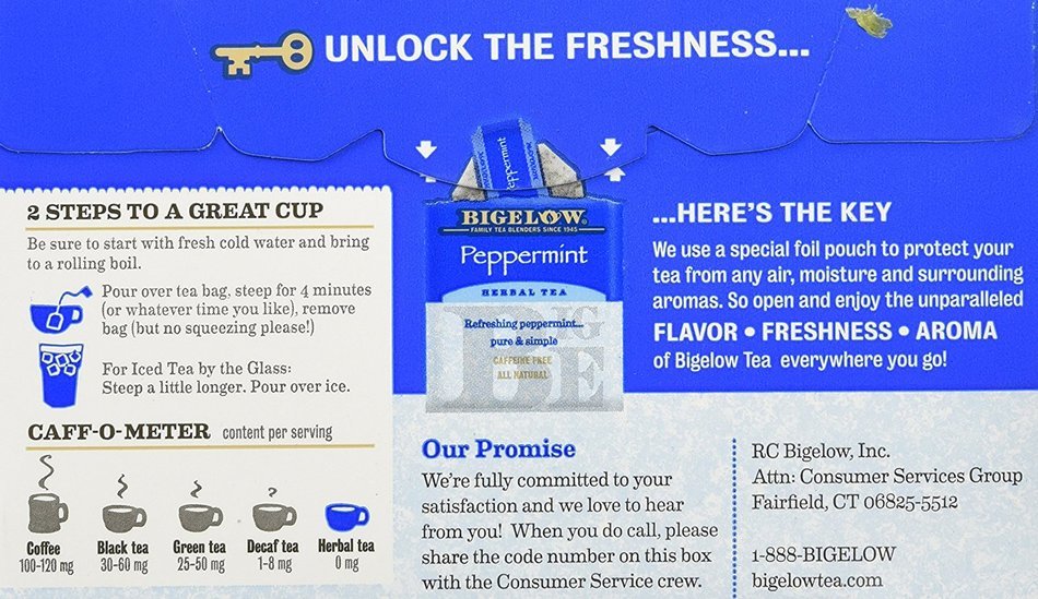 Bigelow Tea Herb Tea Peppermint -- 20 Tea Bags