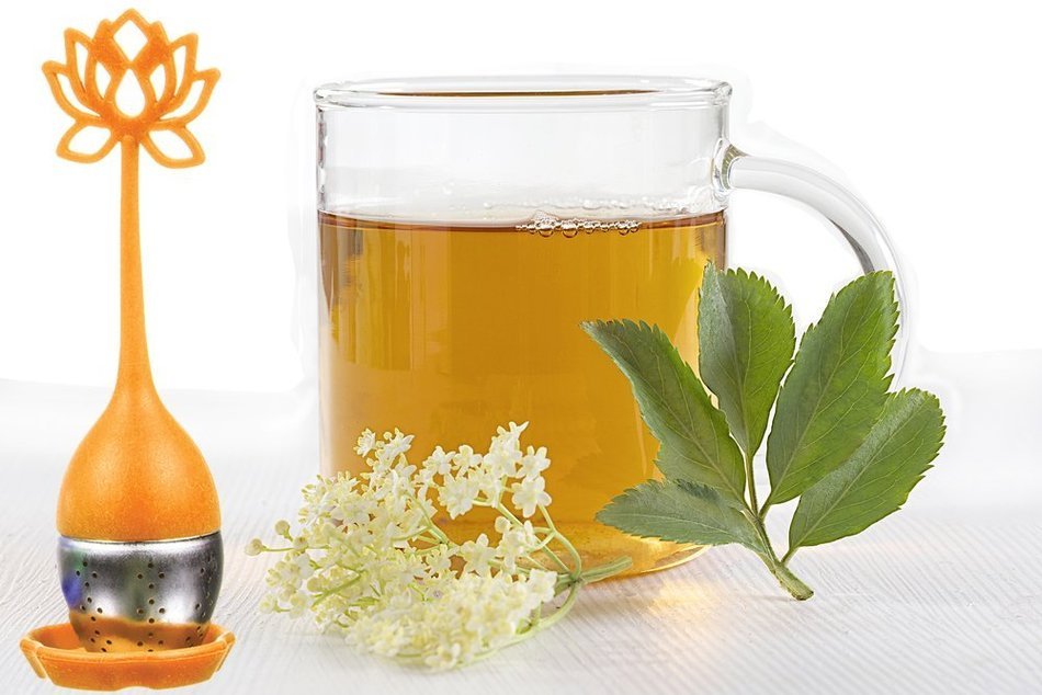 Lotus Flower Loose Leaf long-handled Tea Infuser - Genuine Best Tea Scoop Strainer for Herbal, Weight-Loss, Detox... N16