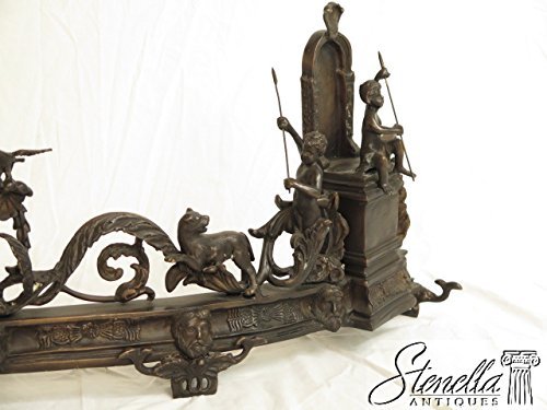 Outstanding Bronze Neo Classical Fancy Fireplace Andiron Fender Model JI-A4296AC ~ New