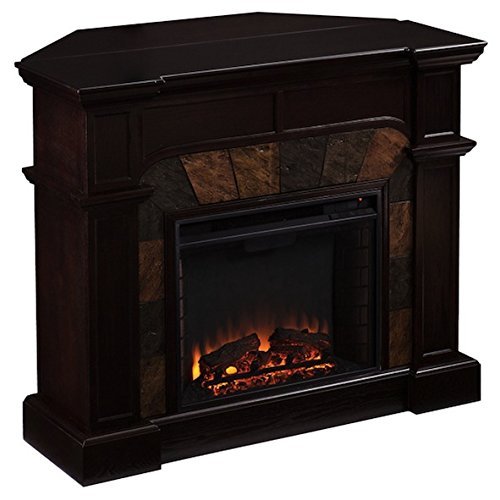 Upton Home Hollandale Espresso Stacked Electric Fireplace N5