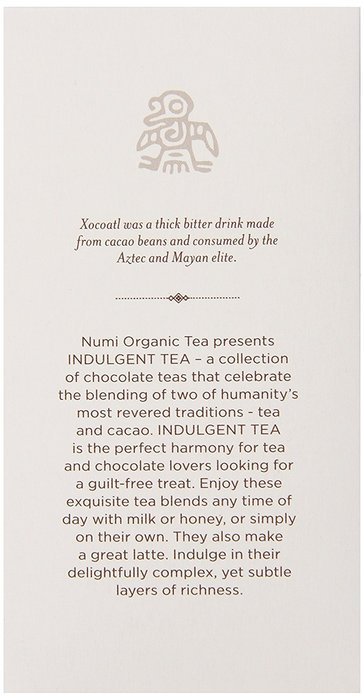Numi Organic Indulgent Tea, Chocolate Rooibos, Caffeine Free Herbal Teasan, 12 Count Tea Bags (Pack of 3) N14