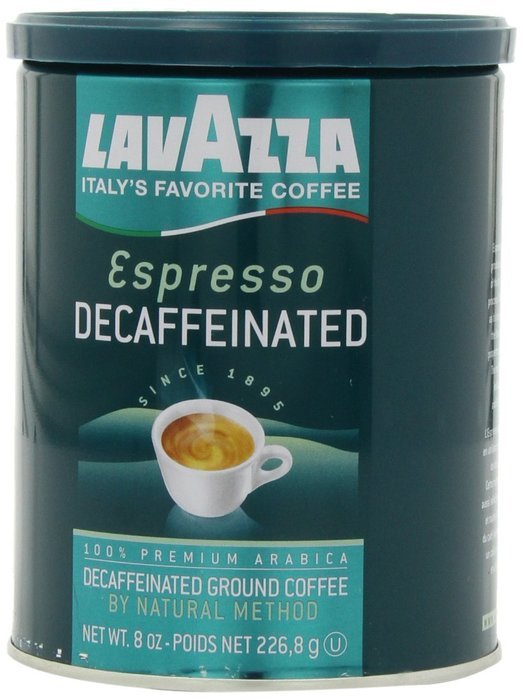 Lavazza Decaffeinated Espresso Ground Coffee, Medium roast, 8-Ounce Cans (Pack of 4) N2