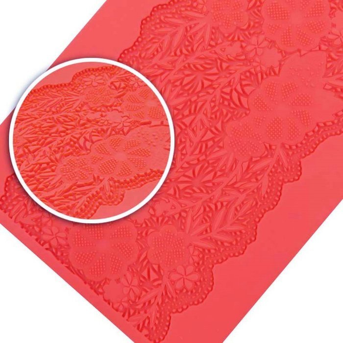 Anti-skidding Flower Edible Cake Lace Mats Silicone Cake Border Decoration Mat Pad for Fondant Cake Art Kitchenware... N3