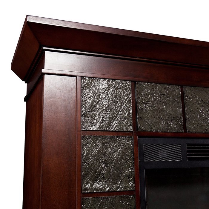 Newberg Electric Fireplace - Warm Brown Walnut N2