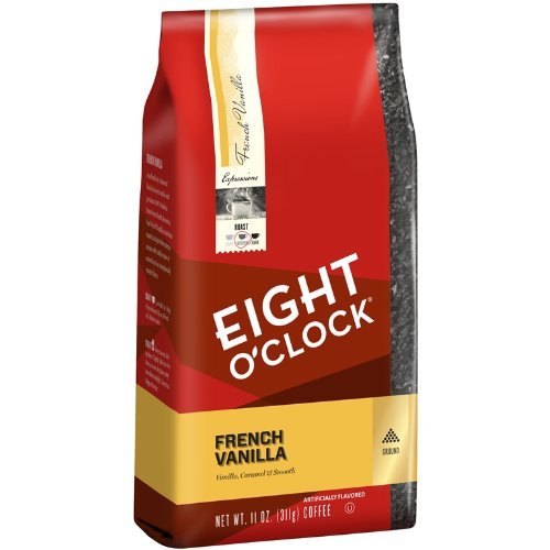 Eight O'Clock French Vanilla Ground Coffee, 11-Ounce Bags (Pack of 6) N2