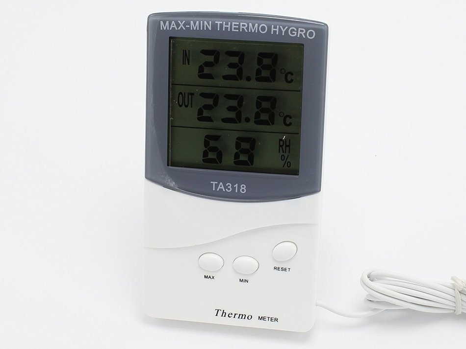 Professional Thermometer Hygrometer Tool Dual Sensor LCD Display Digital Indoor Outdoor Thermometer Min Max Record... N3