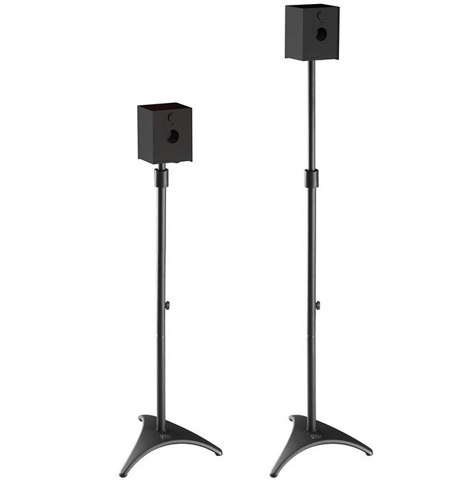 Mounting Dream MD5401 Height Adjustable Speaker Stands Mounts, Two in One Floor Stands, Heavy Duty Base and ExtendableTube... N2
