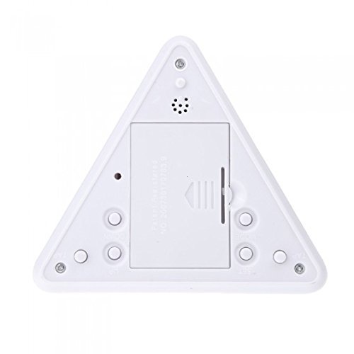 Generic 7 LED Color Changing Pyramid Digital LCD Alarm Clock Thermometer C/F N2