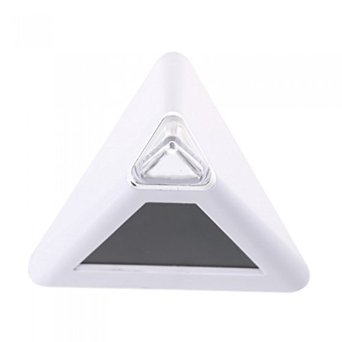 Generic 7 LED Color Changing Pyramid Digital LCD Alarm Clock Thermometer C/F N3
