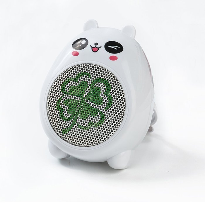 New Mini Quiet Table Top Portable Fan Air Conditioning Fan Hot air fan Heater Space Heater Heating device (White)