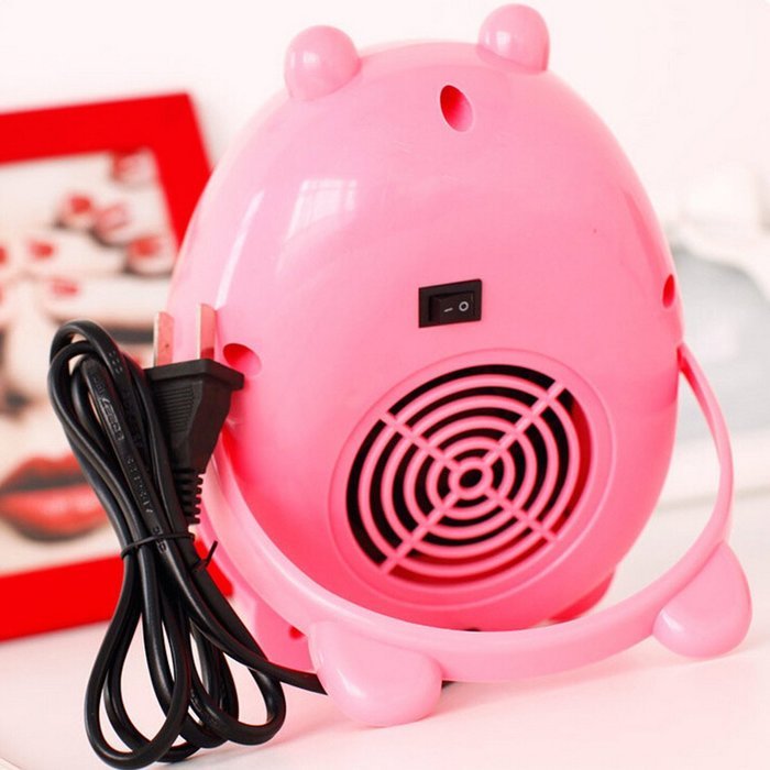 New Mini Quiet Table Top Portable Fan Air Conditioning Fan Hot air fan Heater Space Heater Heating device (White) N2