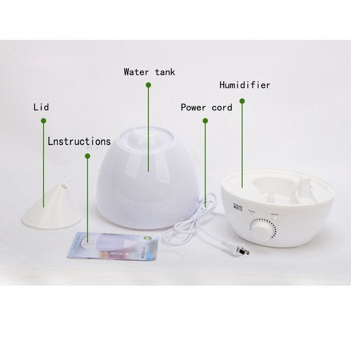 Youzee 1.3L Cool Mist Humidifier Ultrasonic Aroma Diffuser Purifier Lonizer with Night Light for Bedroom Home...