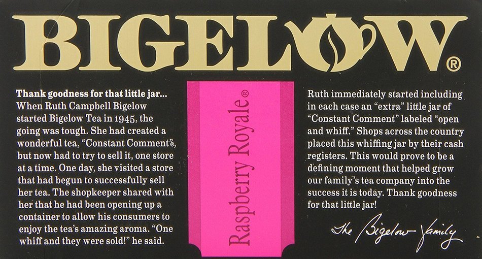 Bigelow Raspberry Royale Black Tea, 20-Count Boxes (Pack of 6) N2