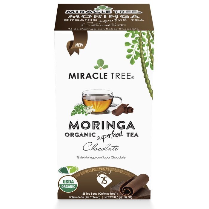 Miracle Tree - Organic Moringa Superfood Tea, 25 Individually Sealed Tea Bags, Mango N14