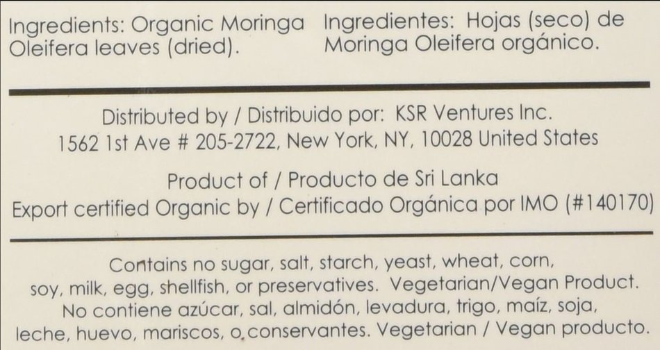 Miracle Tree - Organic Moringa Superfood Tea, 25 Individually Sealed Tea Bags, Mango N16