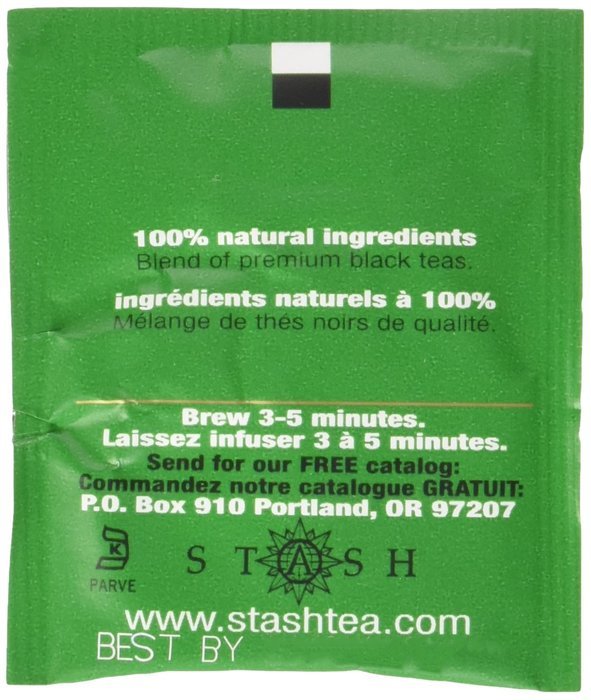 Stash Tea Premium Green Tea, 100 Count Box of Tea Bags in Foil N64