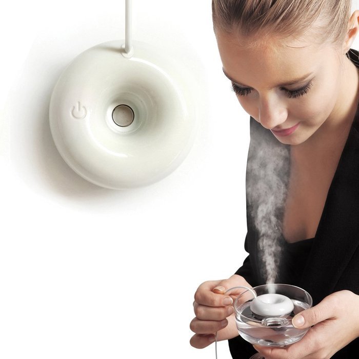 NEOTIZEN Fogring Personal Purifying Humidifier Diameter 2Inch X Height 1Inch Usb Line 60Inch White