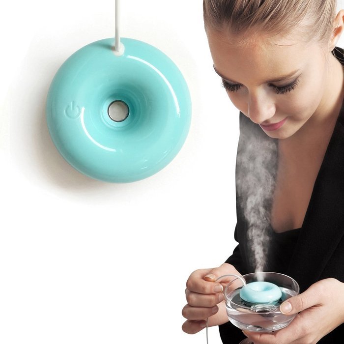 NEOTIZEN Fogring Personal Purifying Humidifier Diameter 2Inch X Height 1Inch Usb Line 60Inch White N2