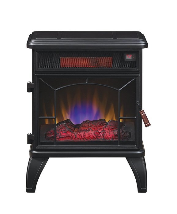 Duraflame DFI-550-0 Mason Freestanding Infrared Quartz Fireplace Stove, Black