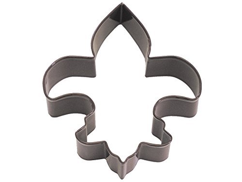 R&M Fleur De Lis 4.5" Cookie Cutter Brown With Colored, Durable, Baked-on Polyresin Finish