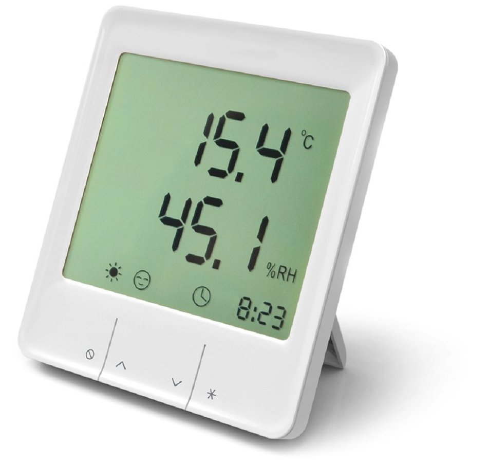 Digital Thermo-hygrometer Thermometer Temperature & Humidity Monitor -White