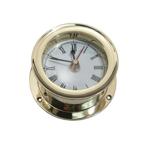 Ship's Clock Solid Brass Nautical Ships Maritime Timekeeper