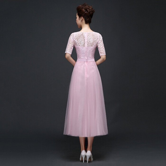 KAKA(TM)Women's Elegant Prom Dresses Short sleeve Bridesmaid Dress-L(Champagne) N2