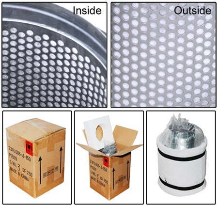 Hydroponic Grow Room Filter: 4"x10" Coconut Activated Charcoal Carbon N3