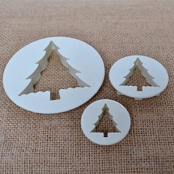 BleuMoo Christmas Tree Fondant Silicone Mould Icing Cake Decor Sugarcraft Mold N4