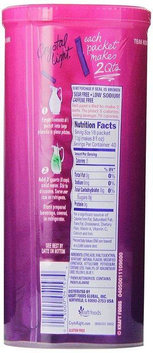 Crystal Light Green Tea Peach Mango Drink Mix (Makes 10-Quarts), 1.85 Ounce Canisters (Pack of 12) N43