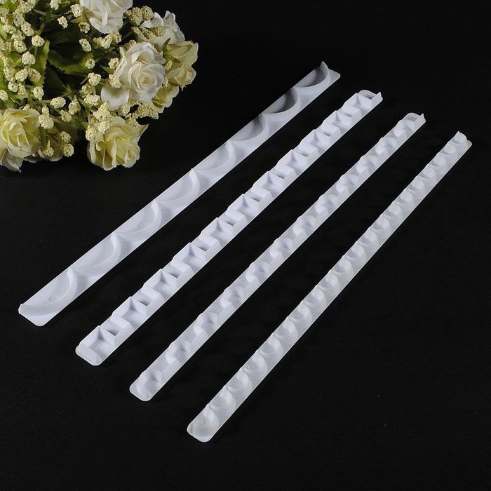 Cake & Cookie Cutters 4 Pcs Straight Frilling Chain Embosser Cutter Fondant Cake Mold N2