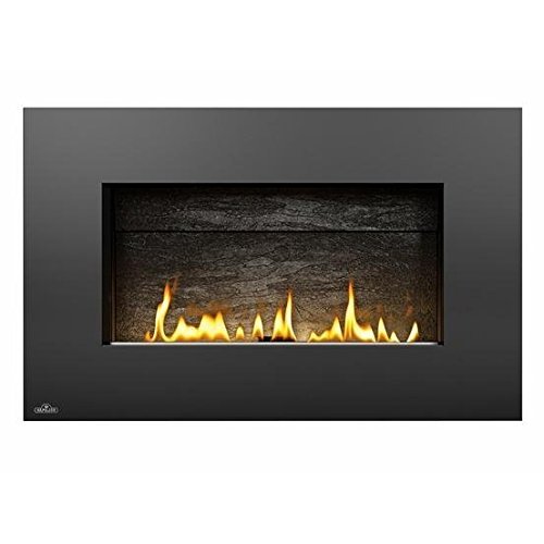 Napoleon Plazmafire Vent Free Wall Mount Natural Gas Fireplace With Painted Black Rectangular Surround N2