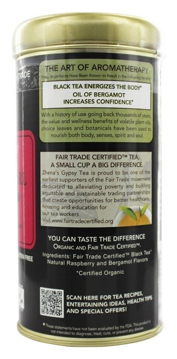 Zhena's Gypsy Tea, Coconut Chai, 22 Count Black Tea Sachets N3