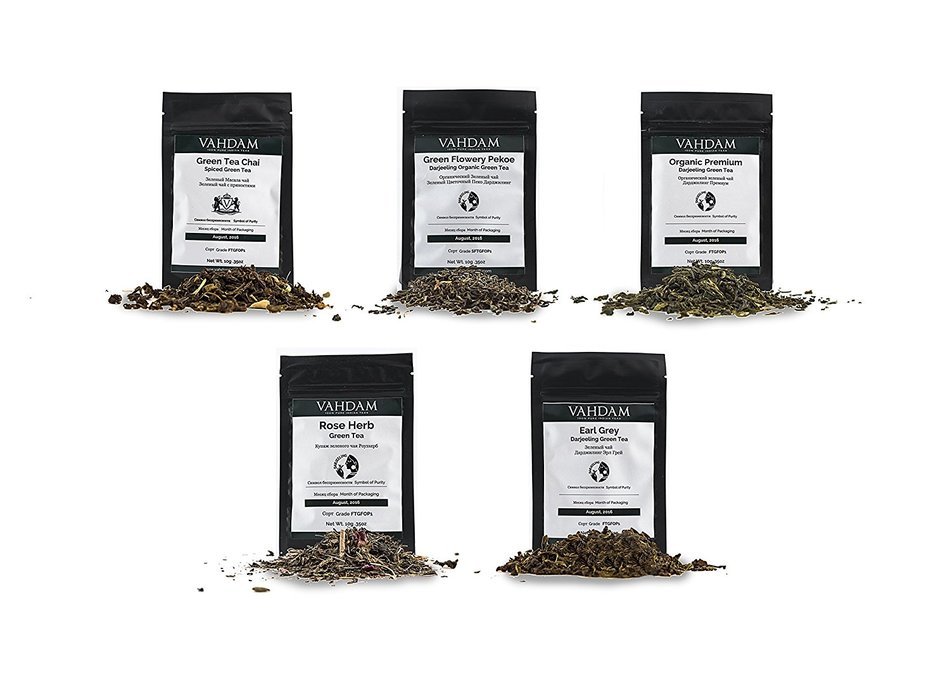 The Wellness Loose Leaf Teas Sampler- Premium and Exotic Darjeeling Green Teas From the Misty Himalayas Packed... N14
