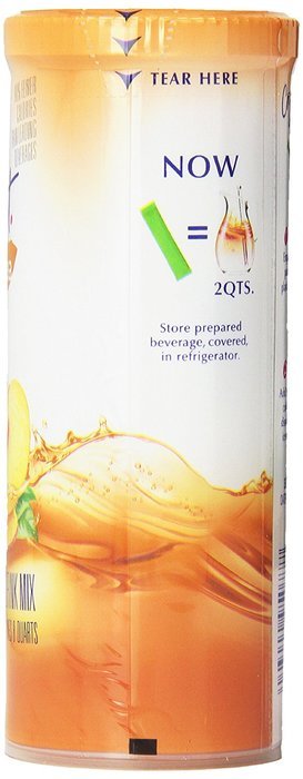 Crystal Light Green Tea Peach Mango Drink Mix (Makes 10-Quarts), 1.85 Ounce Canisters (Pack of 12) N66